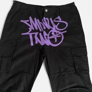 Minus Two black / purple cargo pants - size XL
